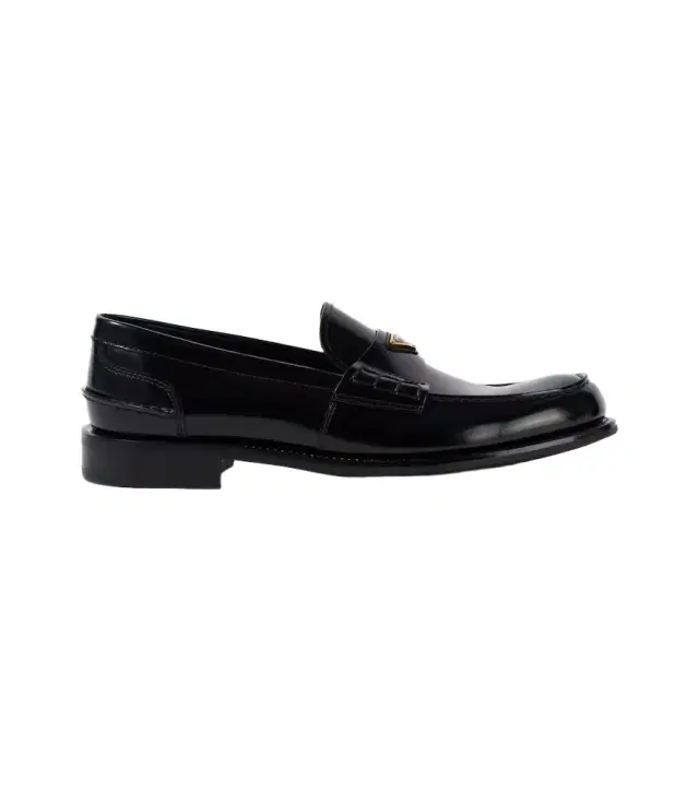Logo leather loafers