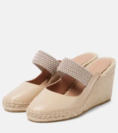Malone Souliers Siena 70 leather espadrille wedges | Thumbnail 3
