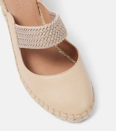 Malone Souliers Siena 70 leather espadrille wedges | Thumbnail 4