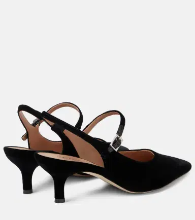 Malone Souliers Karla 45 velvet slingback pumps | Thumbnail 3