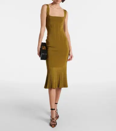 Galvan Atalanta knitted midi dress | Thumbnail 4