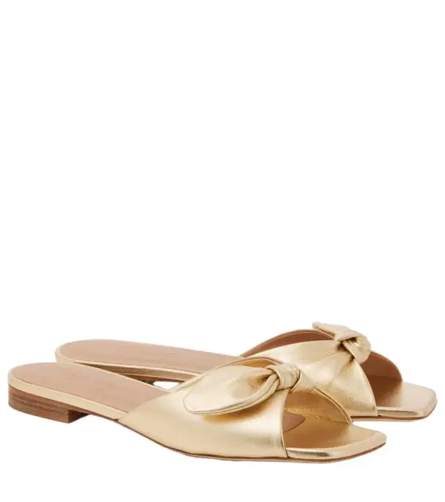 Malone Souliers Vargas 10 metallic leather mules