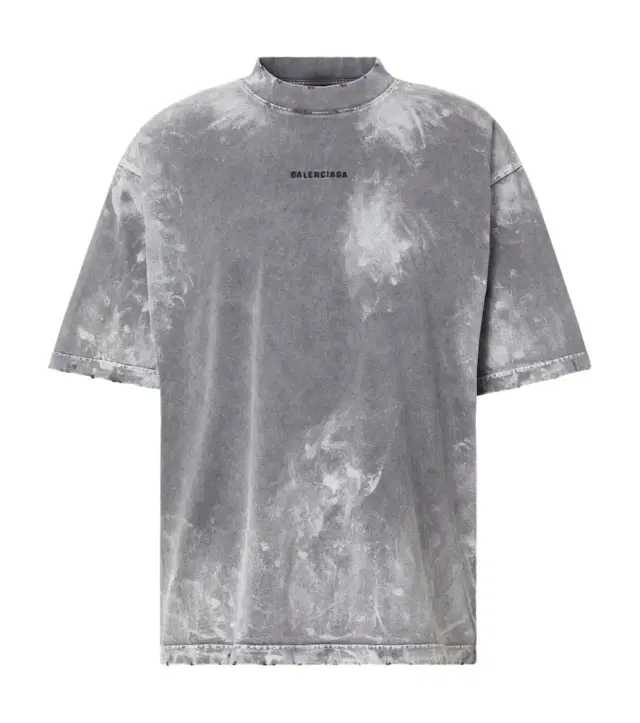 Distressed cotton-blend jersey T-shirt