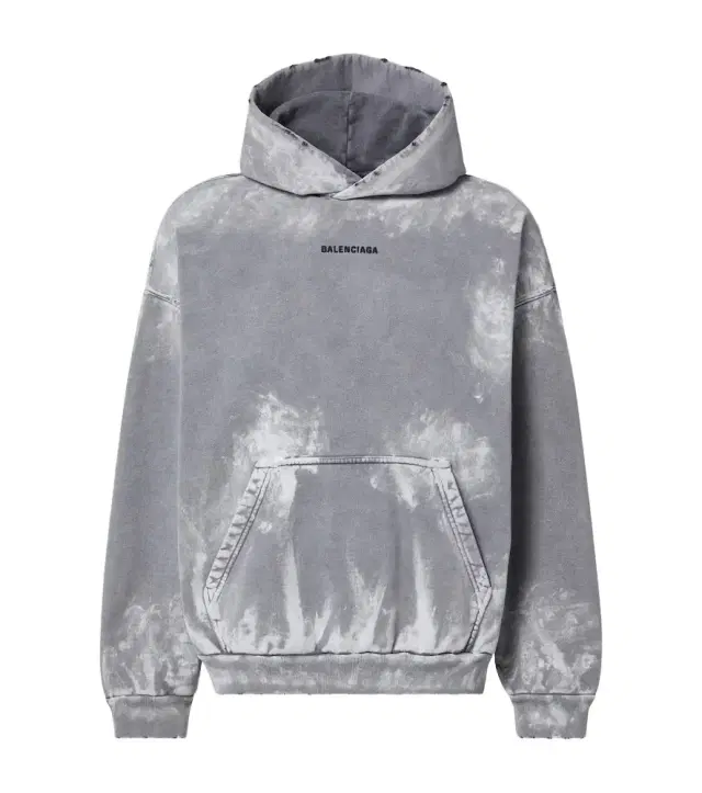 Distressed cotton jersey hoodie