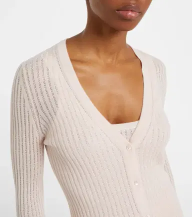 Gabriela Hearst Emma pointelle cashmere and silk cardigan | Thumbnail 5