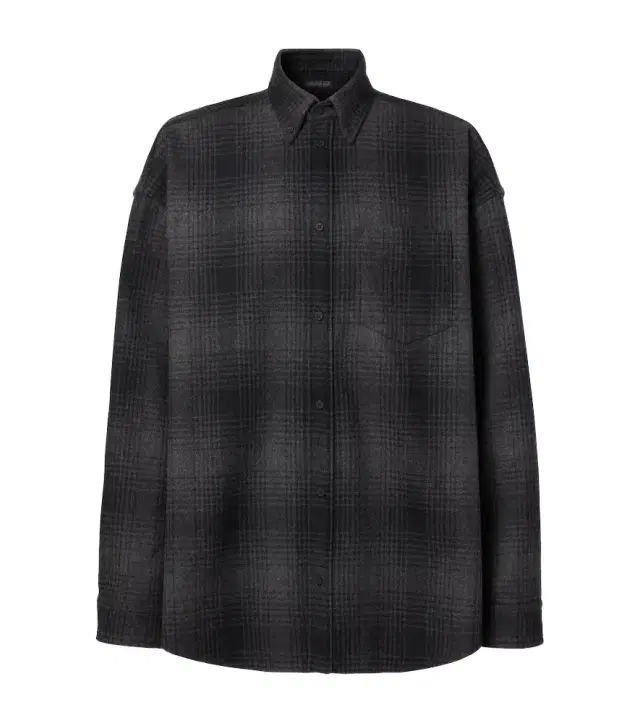 Balenciaga Checked wool-blend flannel shirt