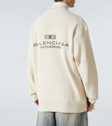 Balenciaga Logo cotton-blend zip-up cardigan | Thumbnail 4 Balenciaga Logo cotton-blend zip-up cardigan | Thumbnail 4