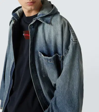 Balenciaga Hooded denim overshirt | Thumbnail 3 Balenciaga Hooded denim overshirt | Thumbnail 3