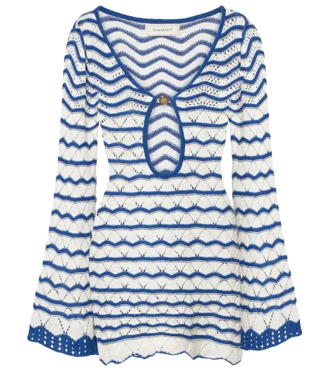 Bananhot Rey striped crochet beach dress