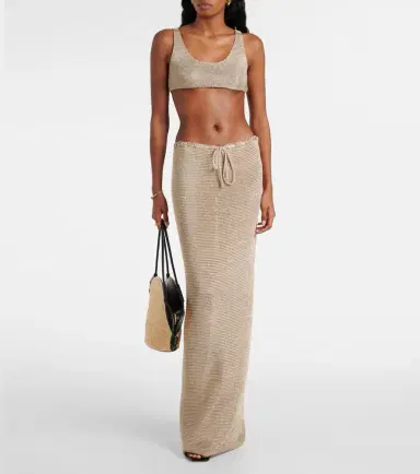 Bananhot Knitted lamé bra top | Thumbnail 3