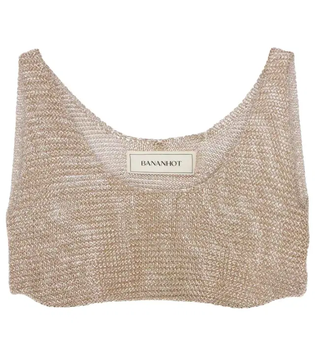 Bananhot Knitted lamé bra top
