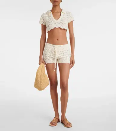 Bananhot Coco knitted cotton-blend crop top | Thumbnail 2