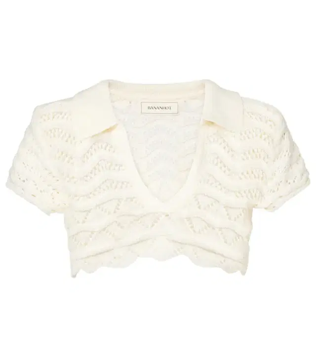 Bananhot Coco knitted cotton-blend crop top