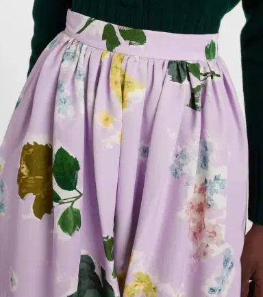 Erdem Floral cotton-blend midi skirt | Thumbnail 3