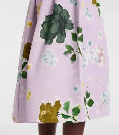 Erdem Floral cotton-blend midi skirt | Thumbnail 4