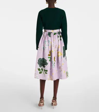 Erdem Floral cotton-blend midi skirt | Thumbnail 5