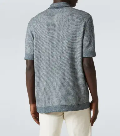 Zegna Cotton, linen, and silk polo shirt | Thumbnail 4