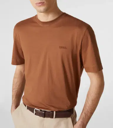 Zegna Logo embroidered cotton jersey T-shirt | Thumbnail 5