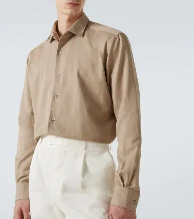 Zegna Cotton and wool denim shirt | Thumbnail 3 Zegna Cotton and wool denim shirt | Thumbnail 3