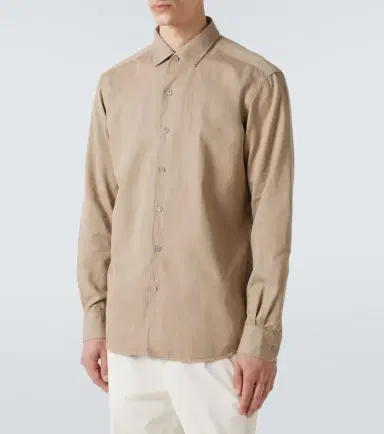 Zegna Cotton and wool denim shirt | Thumbnail 4 Zegna Cotton and wool denim shirt | Thumbnail 4