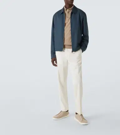 Zegna Leather-trimmed blouson | Thumbnail 3 Zegna Leather-trimmed blouson | Thumbnail 3