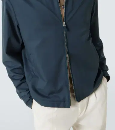 Zegna Leather-trimmed blouson | Thumbnail 6 Zegna Leather-trimmed blouson | Thumbnail 6