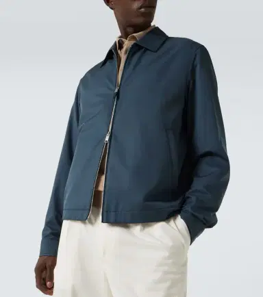 Zegna Leather-trimmed blouson | Thumbnail 7 Zegna Leather-trimmed blouson | Thumbnail 7