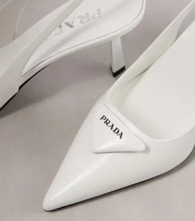 Prada Leather slingback pumps | Thumbnail 3