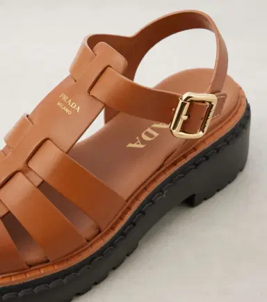Prada Fisherman leather sandals | Thumbnail 3 Prada Fisherman leather sandals | Thumbnail 3