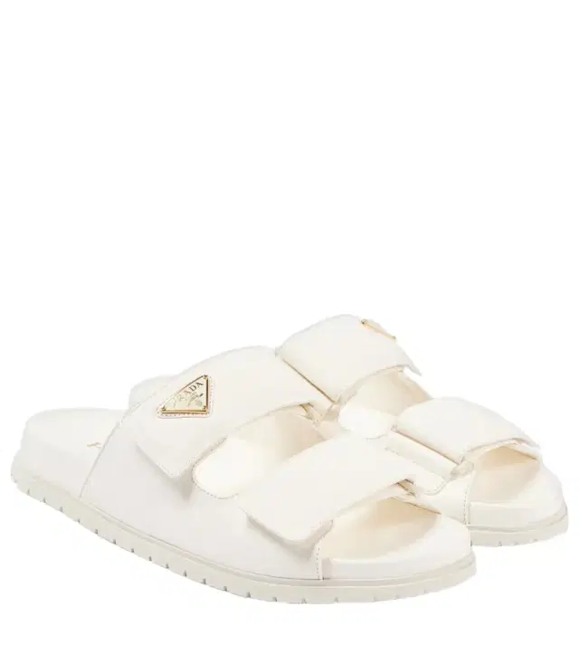 Logo leather sandals
