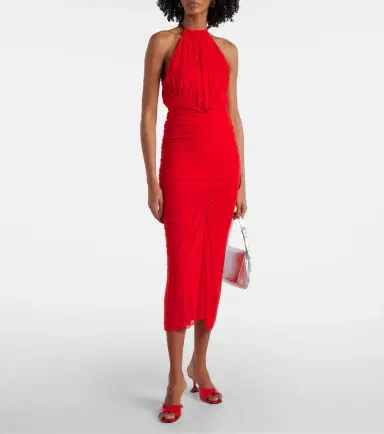 Mugler Ruched halterneck midi dress | Thumbnail 2