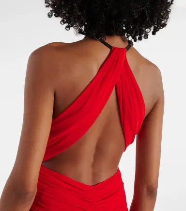 Mugler Ruched halterneck midi dress | Thumbnail 3