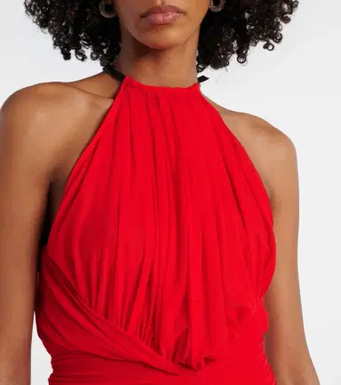 Mugler Ruched halterneck midi dress | Thumbnail 6