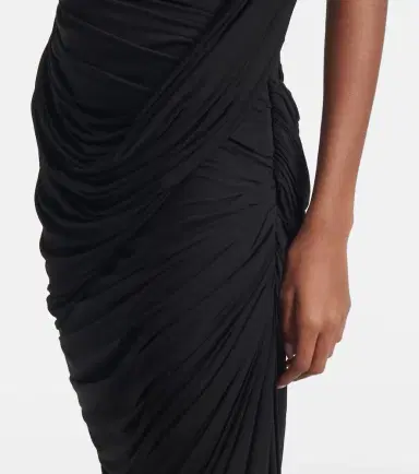Mugler Draped open-back jersey maxi dress | Thumbnail 7