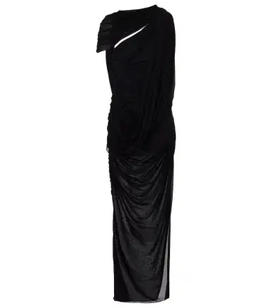 Mugler Draped open-back jersey maxi dress | Thumbnail 1