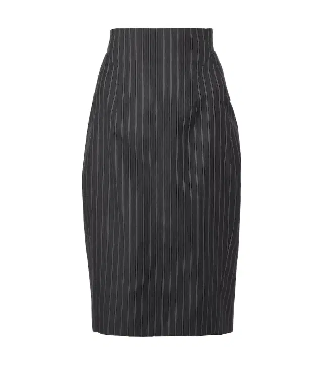Mugler Pinstripe wool-blend midi skirt