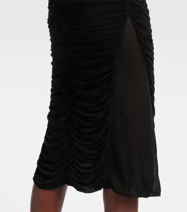 Mugler Ruched mesh midi dress | Thumbnail 5