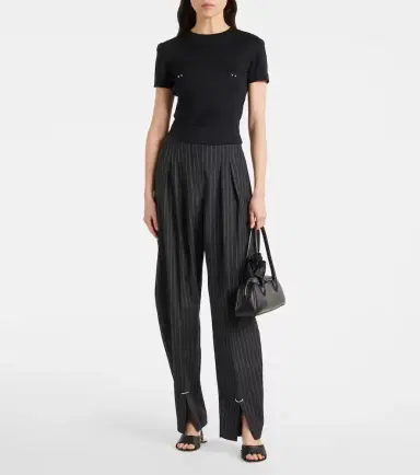 Mugler Ruched cotton top | Thumbnail 3