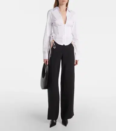 Mugler Cotton-blend bustier top | Thumbnail 2