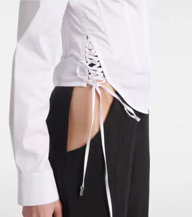 Mugler Cotton-blend bustier top | Thumbnail 5