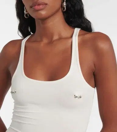 Mugler Embellished cotton bodysuit | Thumbnail 3