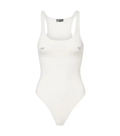 Mugler Embellished cotton bodysuit | Thumbnail 1