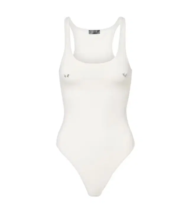 Mugler Embellished cotton bodysuit