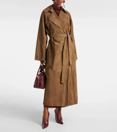 Magda Butrym Suede wrap coat | Thumbnail 7