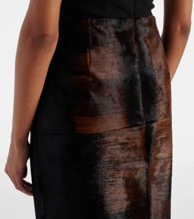 Magda Butrym Printed calf hair pencil skirt | Thumbnail 5