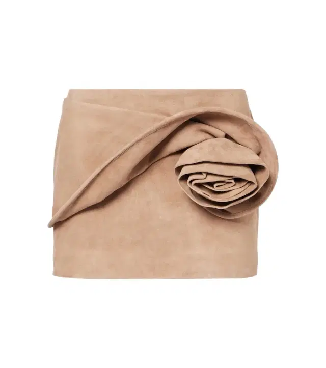 Magda Butrym Floral-appliqué suede miniskirt