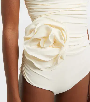 Magda Butrym Floral-appliqué ruched swimsuit | Thumbnail 2