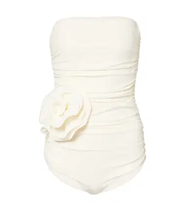 Magda Butrym Floral-appliqué ruched swimsuit | Thumbnail 1