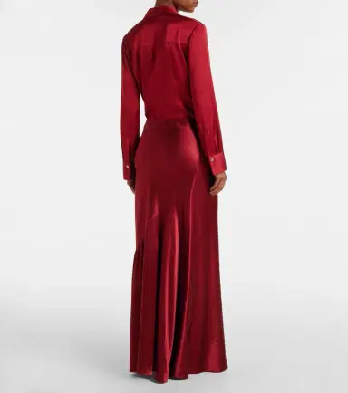 Vince Satin maxi skirt | Thumbnail 3
