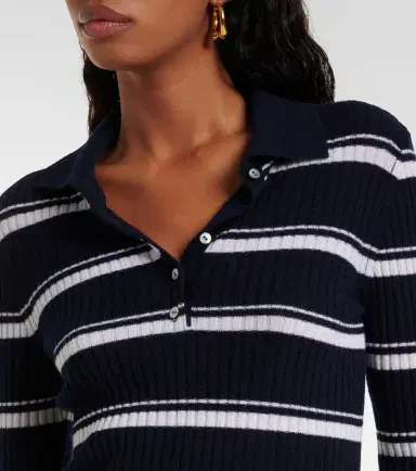 Vince Striped cashmere and silk polo sweater | Thumbnail 5 Vince Striped cashmere and silk polo sweater | Thumbnail 5